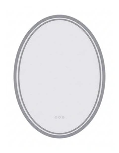 Silver Oval Led Bathroom Mirror Anti Fog Dimmable Backlit Wall Design