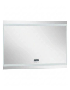 Silver Large Led Mirror Bluetooth Display Smart Anti Fog Bathroom Unit