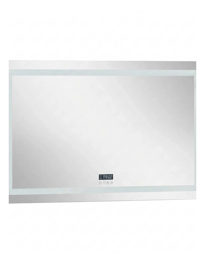 Silver Large Led Mirror Bluetooth Display Smart Anti Fog Bathroom Unit image 1