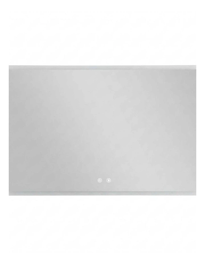 Silver Large Led Bathroom Mirror Rectangular Anti Fog Touch Light Modern image 1