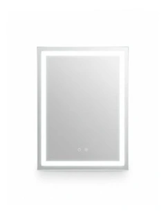 Silver Rectangle LED Bathroom Mirror With Anti-Fog Touch Control 500x700mm