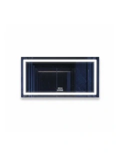 Silver Large Bluetooth LED Bathroom Mirror With Smart Display Lighting