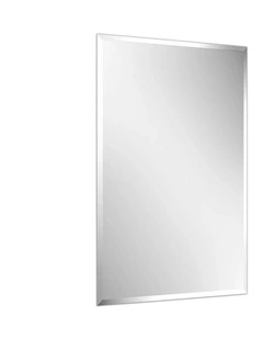 Silver Rectangular Beveled Edge Wall Mirror With Frameless Finish For Modern Dcor 60x80cm
