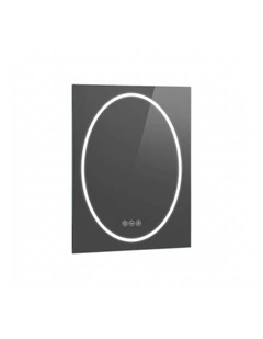 Silver White Led Bathroom Mirror Square Frame Dual Light Anti Fog Dimmable Touch