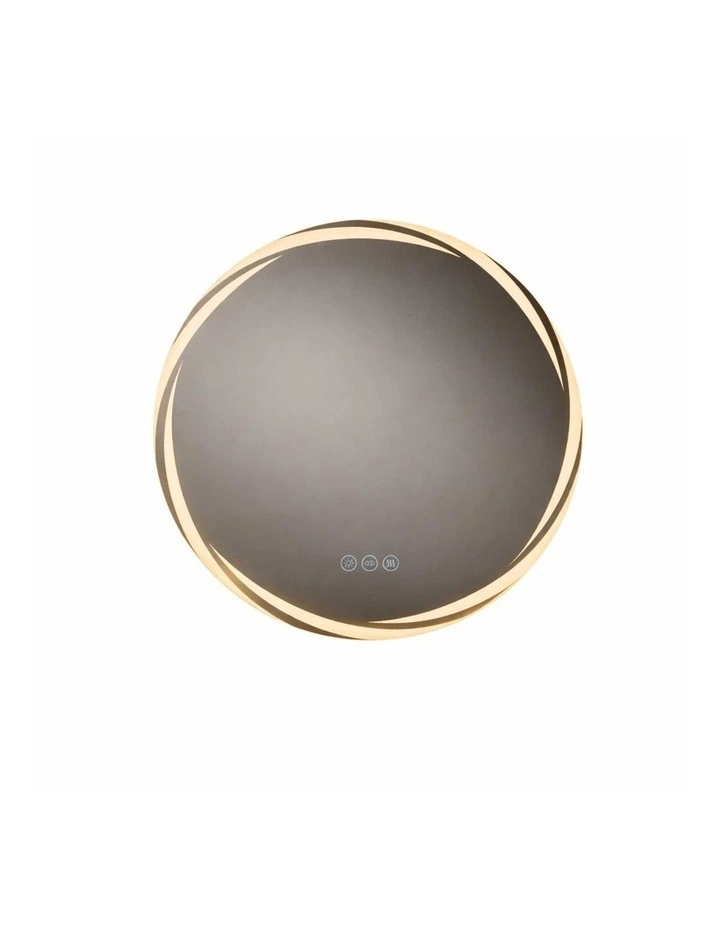80cm Silver Round LED Bathroom Mirror With Anti-Fog Backlit Design image 1