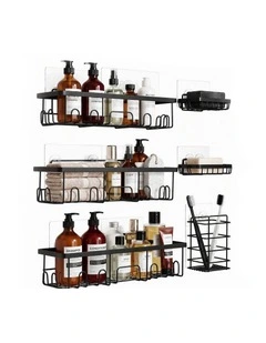Artiss Shower Caddy Metal Bathroom Organiser Rust Resistant 6 Pack