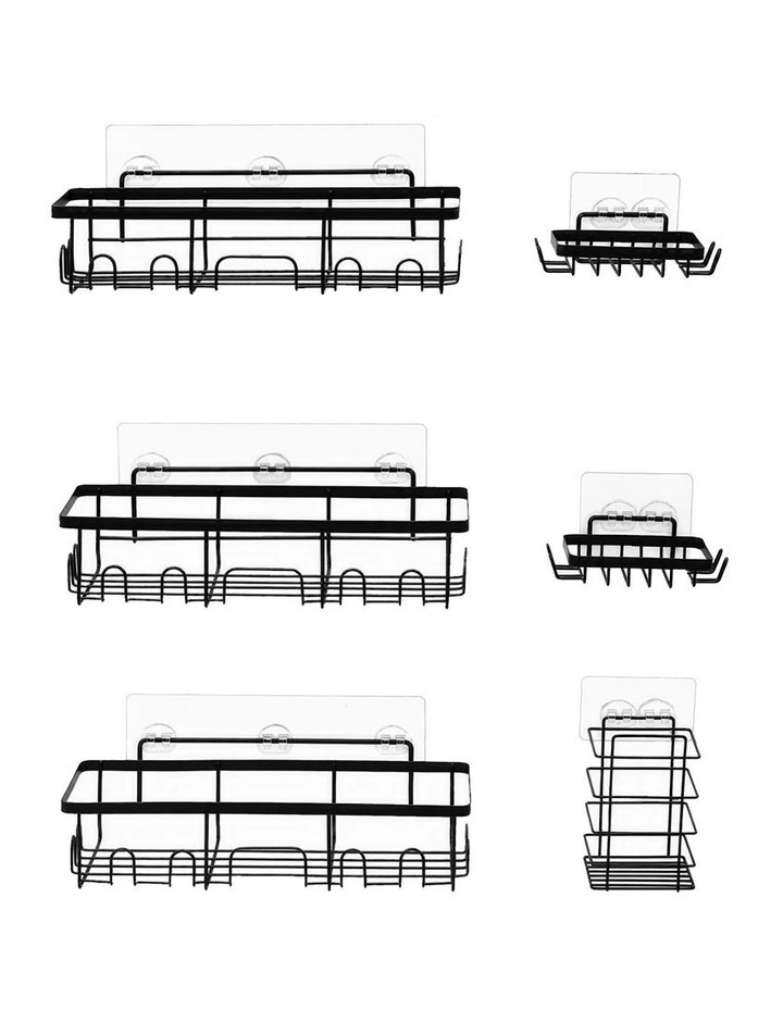 Artiss Shower Caddy Metal Bathroom Organiser Rust Resistant 6 Pack image 3