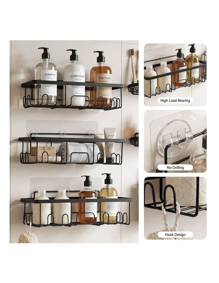 Artiss Shower Caddy Metal Bathroom Organiser Rust Resistant 6 Pack image 5
