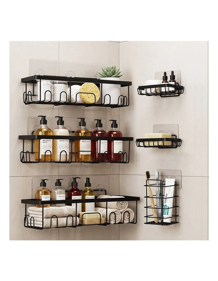 Artiss Shower Caddy Metal Bathroom Organiser Rust Resistant 6 Pack image 6