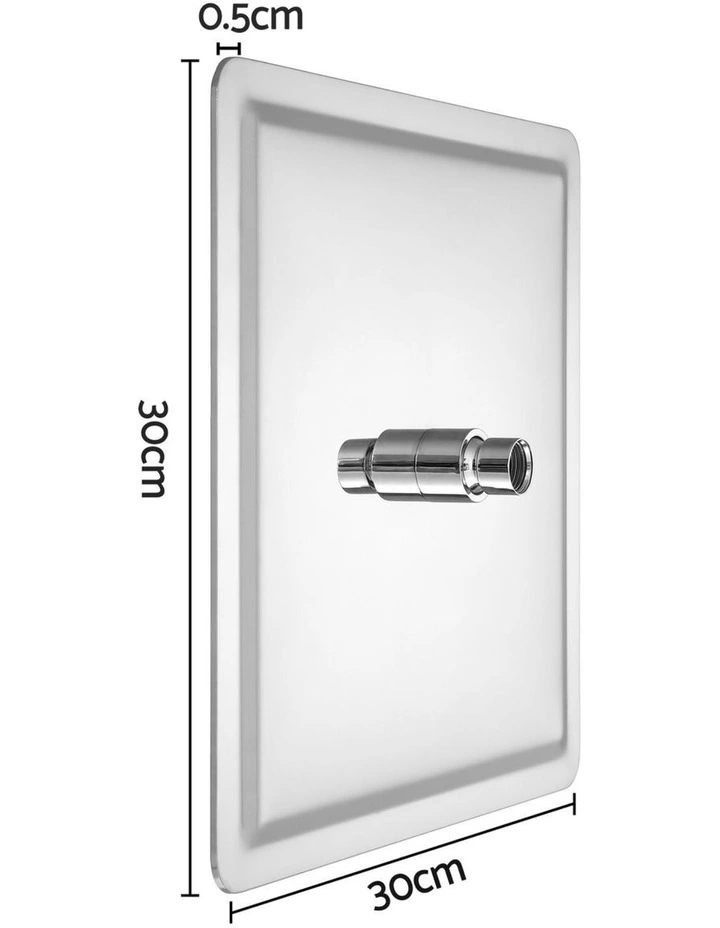 Cefito 12-Inch Rain Shower Head 304 Stainless Steel Anti-Clog Silicone Jets Silver image 2