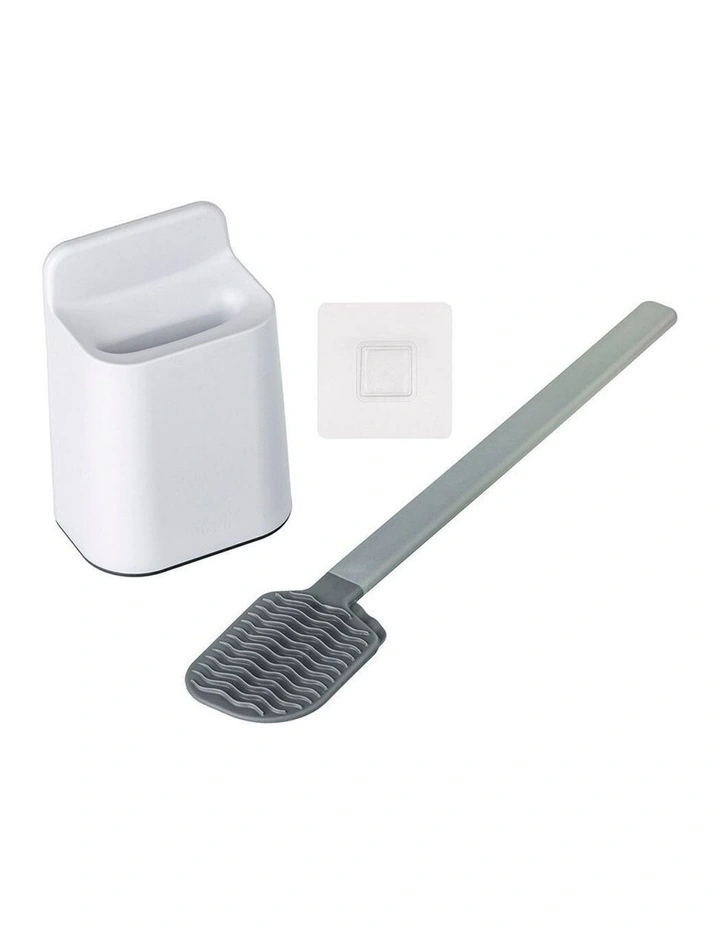 Vigar Essential Eco Wall Mounted Toilet Brush Holder Set White image 4
