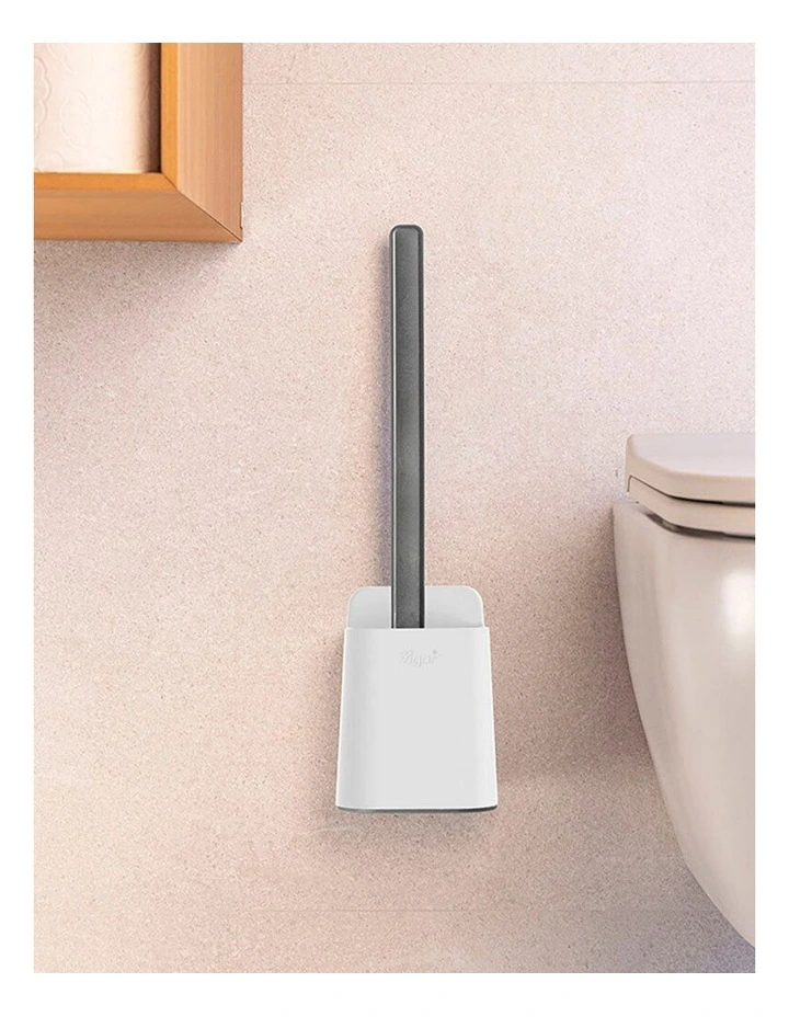 Vigar Essential Eco Wall Mounted Toilet Brush Holder Set White image 6