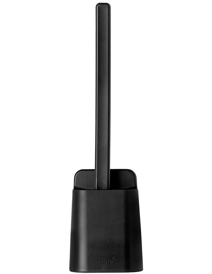 Vigar Essential Eco Wall Mounted Toilet Brush Holder Set Black image 2