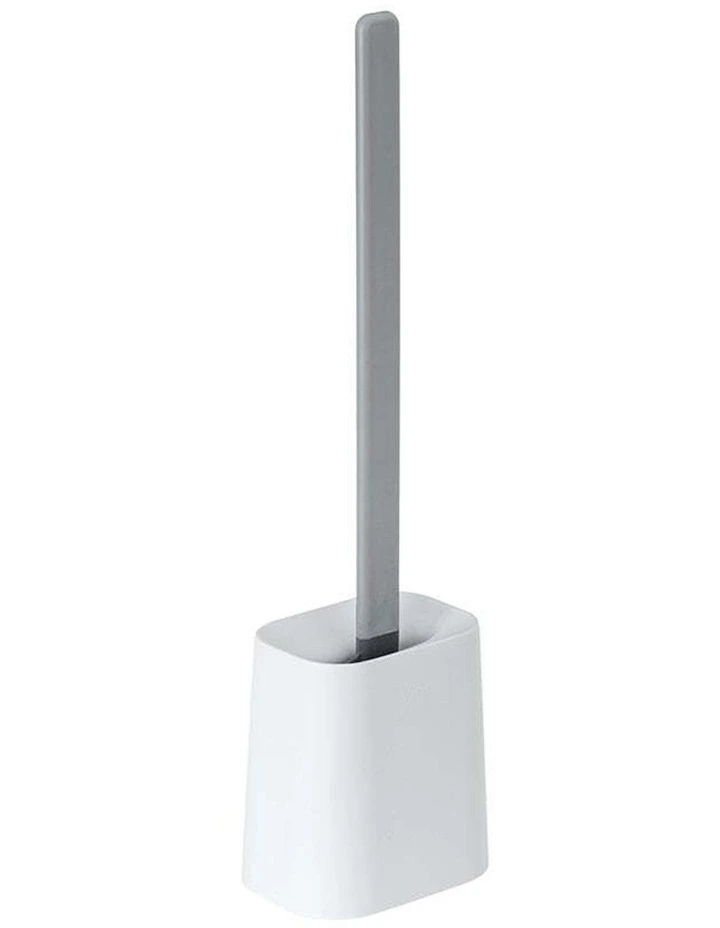 Vigar Essential Eco Toilet Brush With Holder Set Silicone White Bathroom Accessory image 1