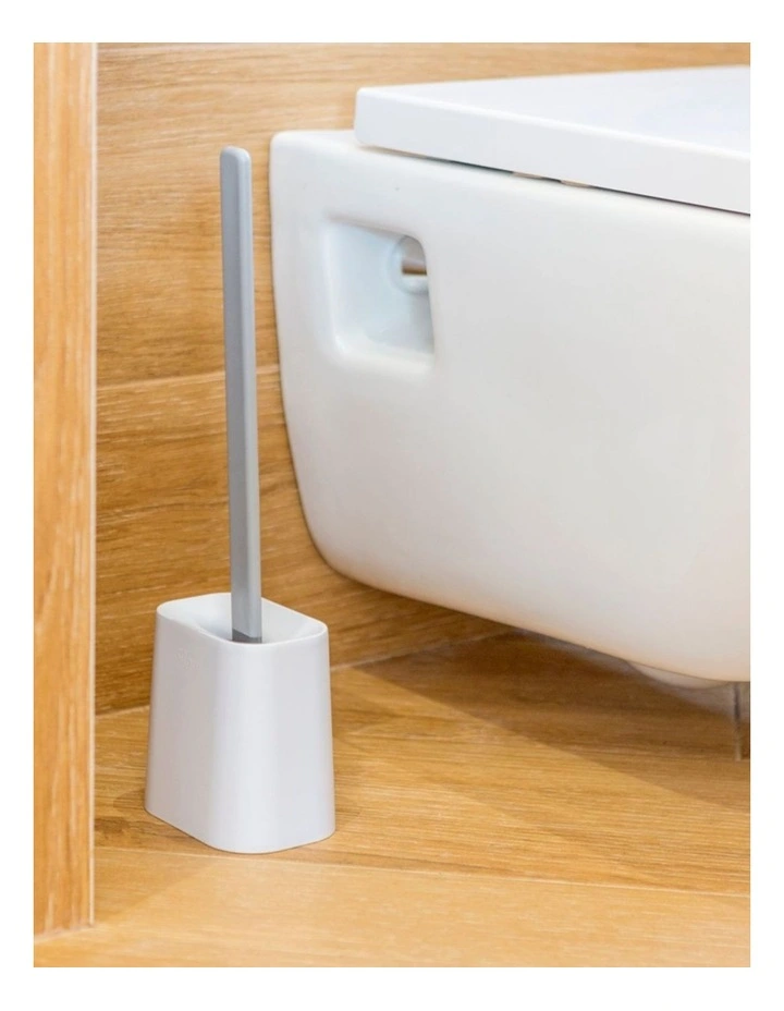 Vigar Essential Eco Toilet Brush With Holder Set Silicone White Bathroom Accessory image 6