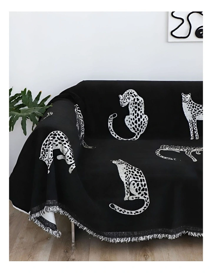 Two-Seater Sofa Cover 180x260cm in Black image 4