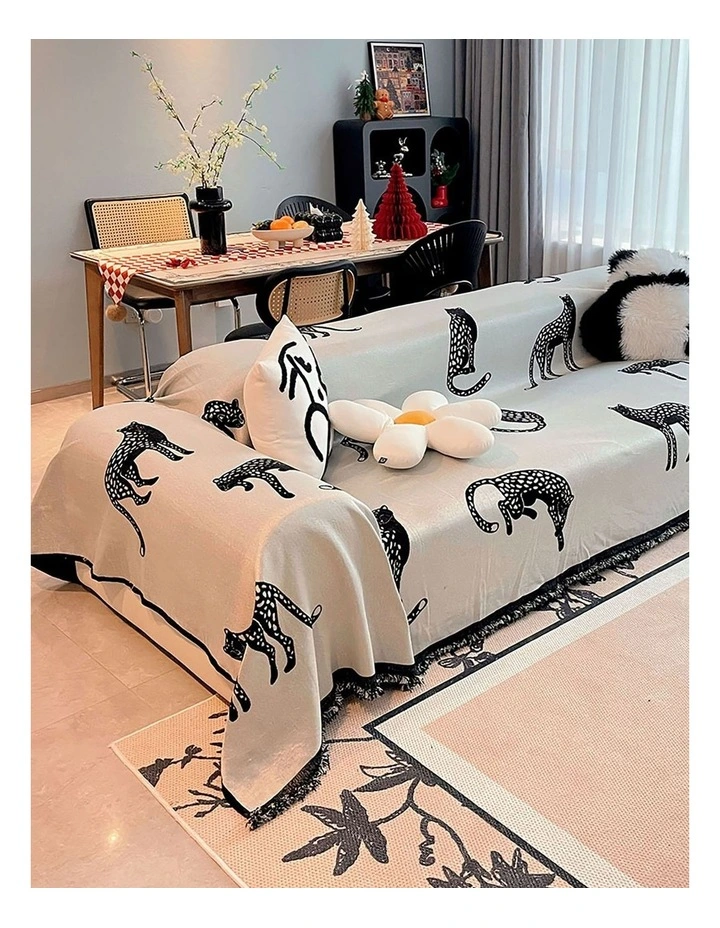 Three-Seater Sofa Cover 180x340cm in White image 3
