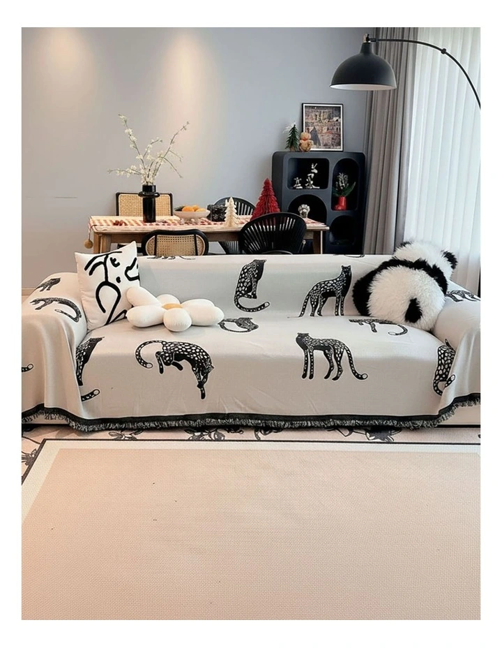 Three-Seater Sofa Cover 180x340cm in White image 5