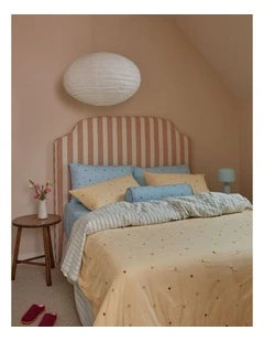Forget Me Not Embroidered Quilt Cover