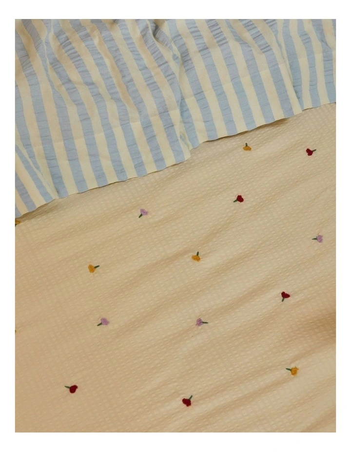 Forget Me Not Embroidered Quilt Cover image 3