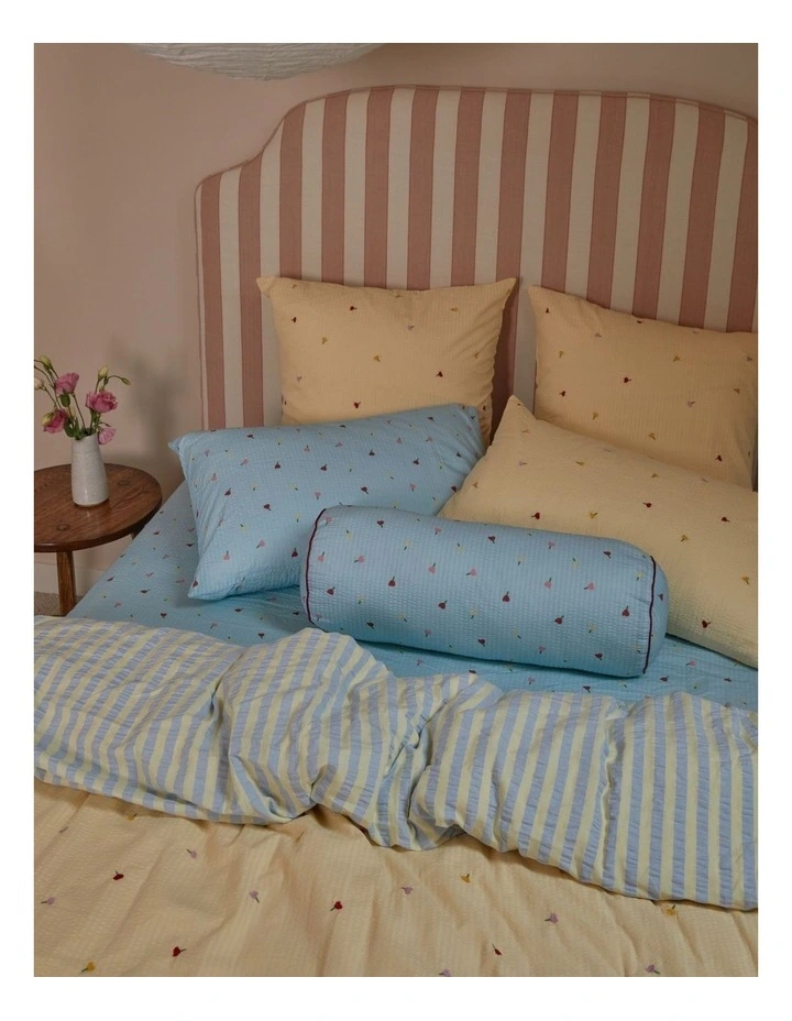 Forget Me Not Embroidered Quilt Cover image 4