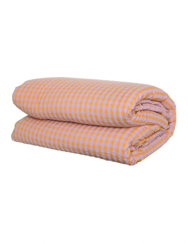 Kumquat Bloom Seersucker Quilt Cover image 2