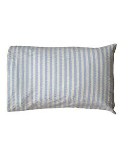 Butter Blue Seersucker Standard Pillowcase Set