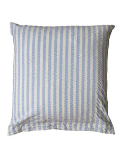 Butter Blue Seersucker Euro Pillowcase Set