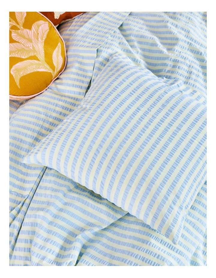 Butter Blue Seersucker Flat Sheet image 2