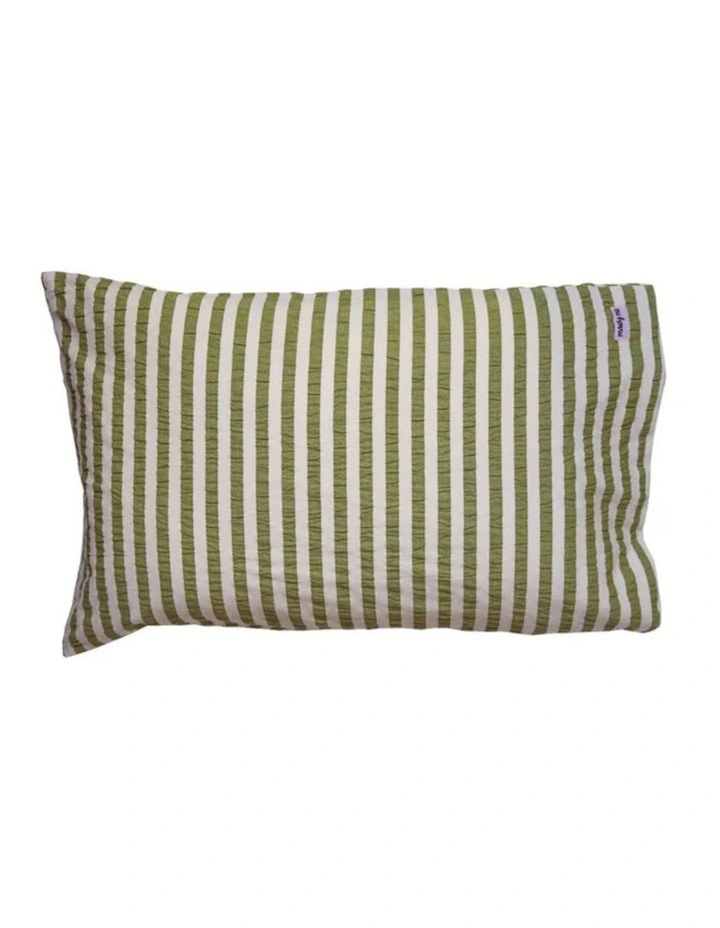 Pistachio Seersucker Standard Pillowcase Set image 1