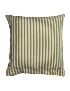 Pistachio Seersucker Euro Pillowcase Set