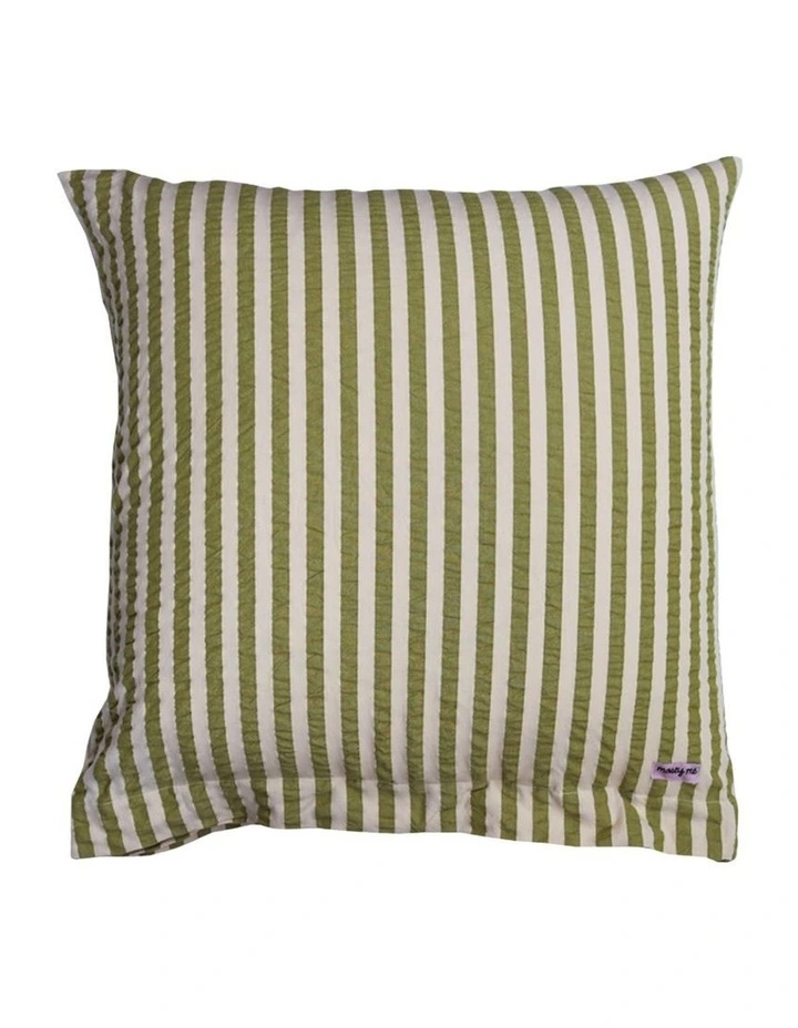 Pistachio Seersucker Euro Pillowcase Set image 1