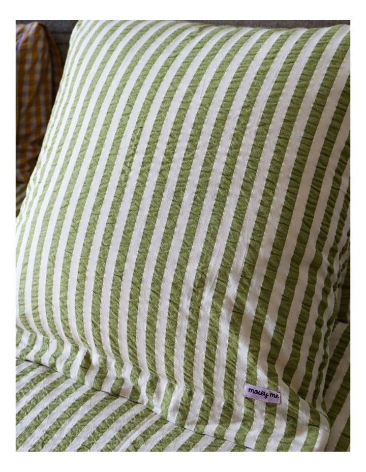 Pistachio Seersucker Euro Pillowcase Set image 3
