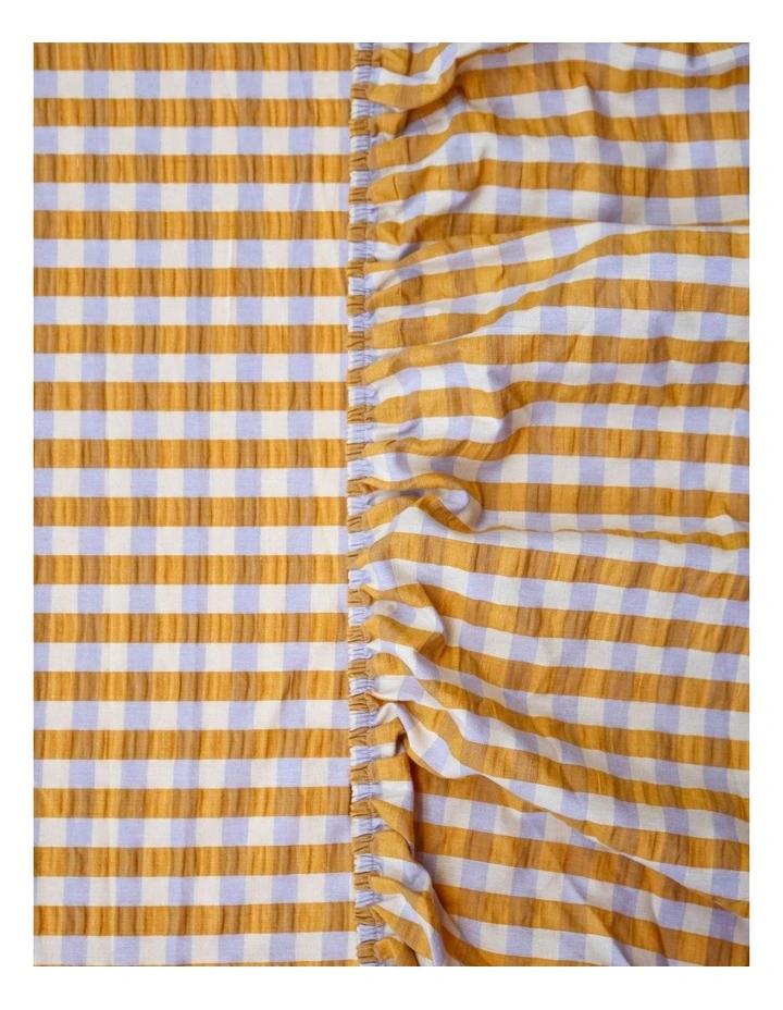 Mango Seersucker Fitted Sheet image 1