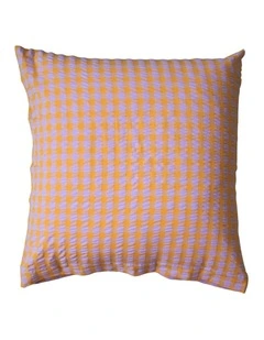 Kumquat Bloom Seersucker Euro Pillowcase Set