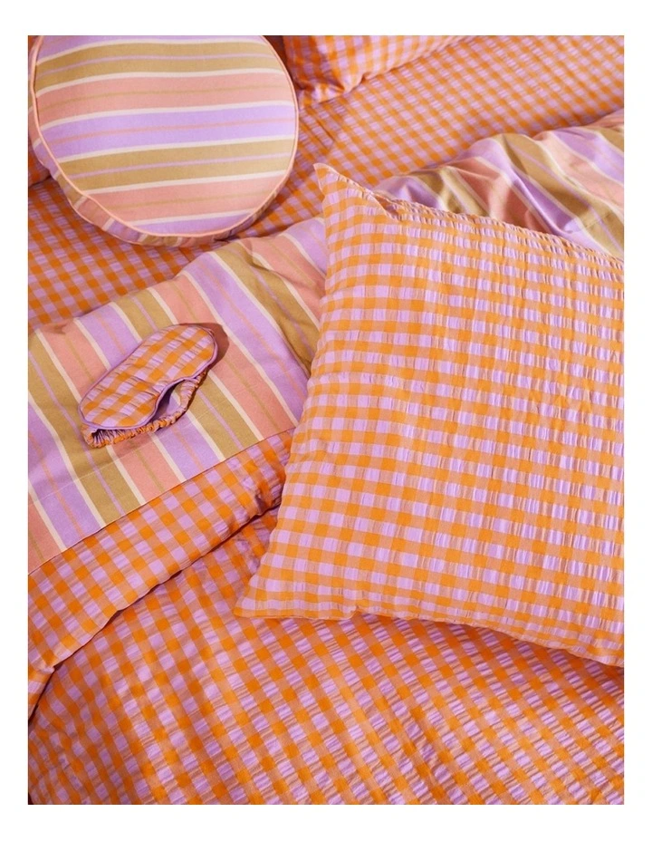 Kumquat Bloom Seersucker Euro Pillowcase Set image 2