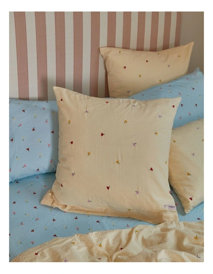 Forget Me Not Embroidered Euro Pillowcase Set image 2