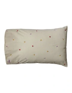 Forget Me Not Embroidered Standard Pillowcase Set