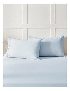 400 Thread Count Premium Cotton Sateen Standard Pillowcase Set of 2 in Sky