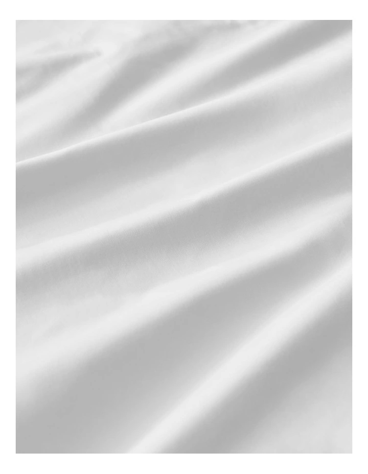 400TC Premium Cotton Sateen Standard Pillowcase Twin Pack in White image 3