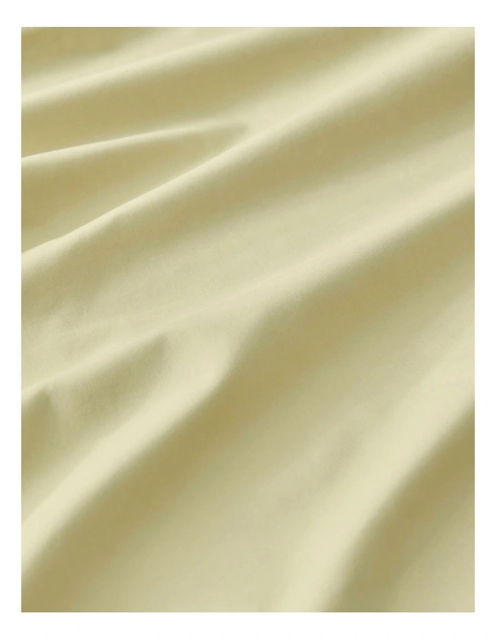 Dreamaker 400TC Premium Cotton Sateen Standard Pillowcase Twin Pack in Citron image 3