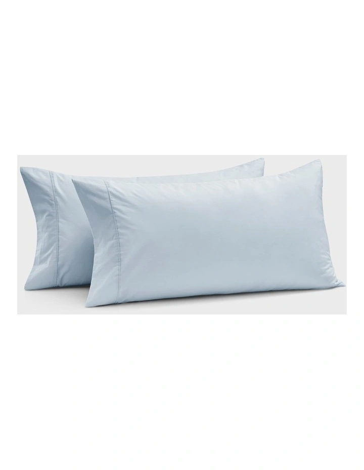 400TC Premium Cotton Sateen King Pillowcase Twin Pack in Sky image 5