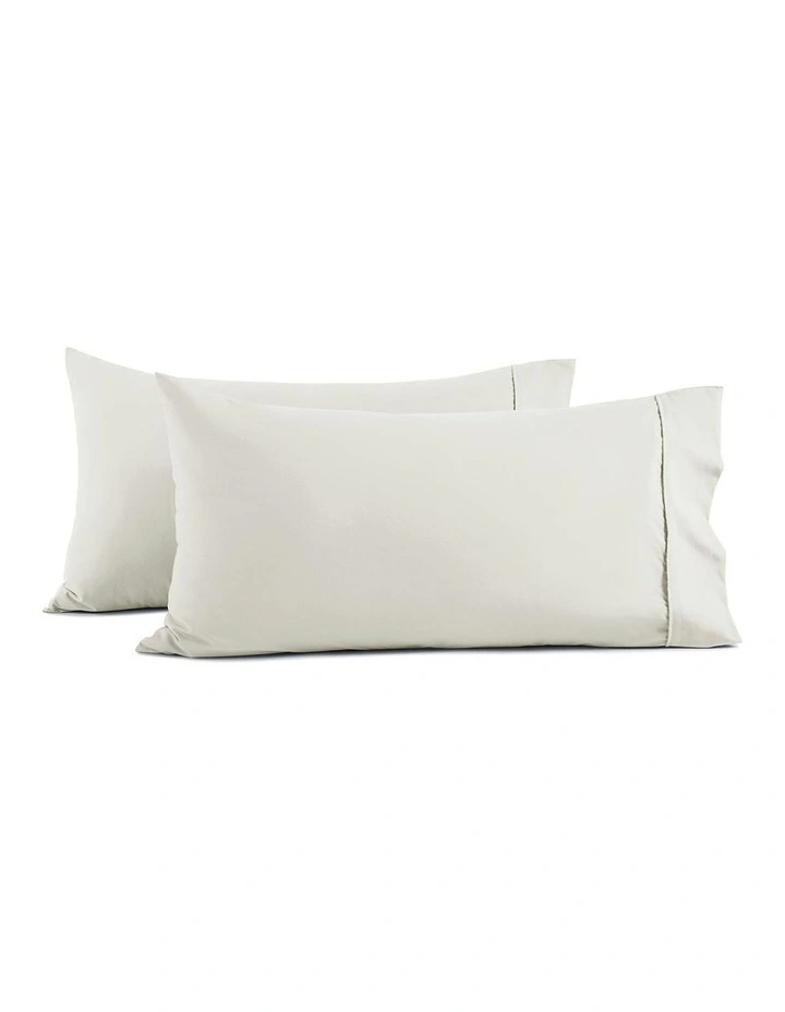 250TC Cotton & Recycled Polyester Blend King Pillowcase Twin Pack in Silver Grey image 4