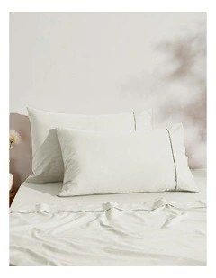 250TC Cotton & Recycled Polyester Blend Standard Pillowcase Twin Pack in Silver Grey