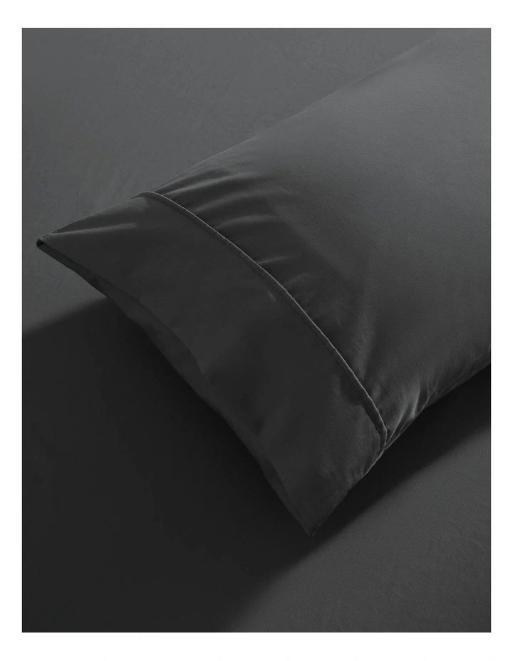 250Thread Count Cotton and Recycled Polyester Blend Sheet Set in Charcoal image 4
