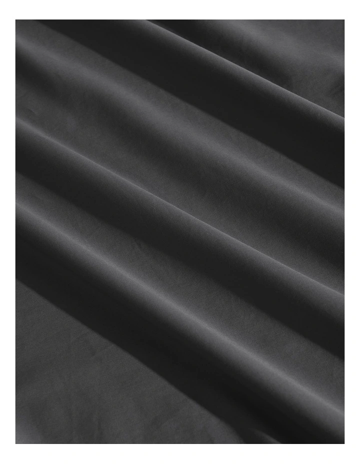 250TC Cotton and Recycled Polyester Blend Sheet Set in Charcoal image 5