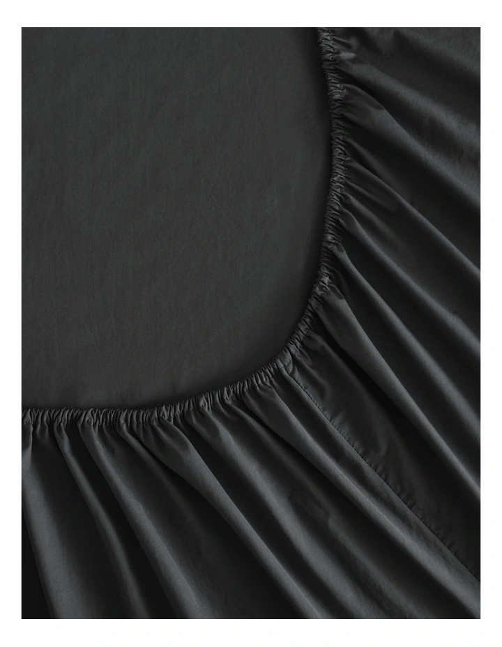 250Thread Count Cotton and Recycled Polyester Blend Sheet Set in Charcoal image 5