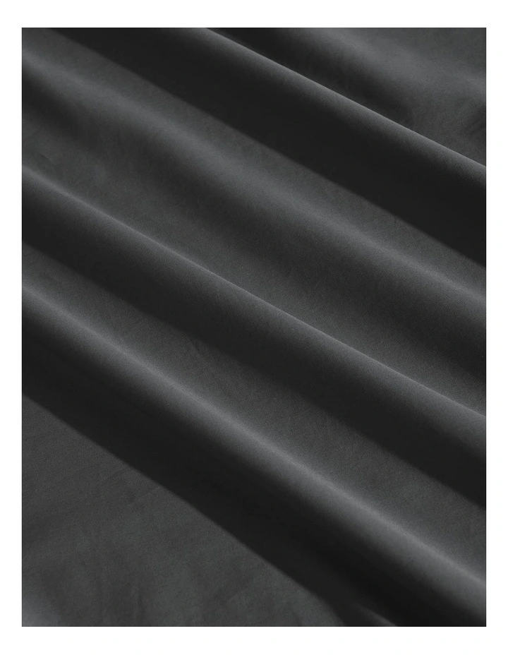 250Thread Count Cotton and Recycled Polyester Blend Sheet Set in Charcoal image 6