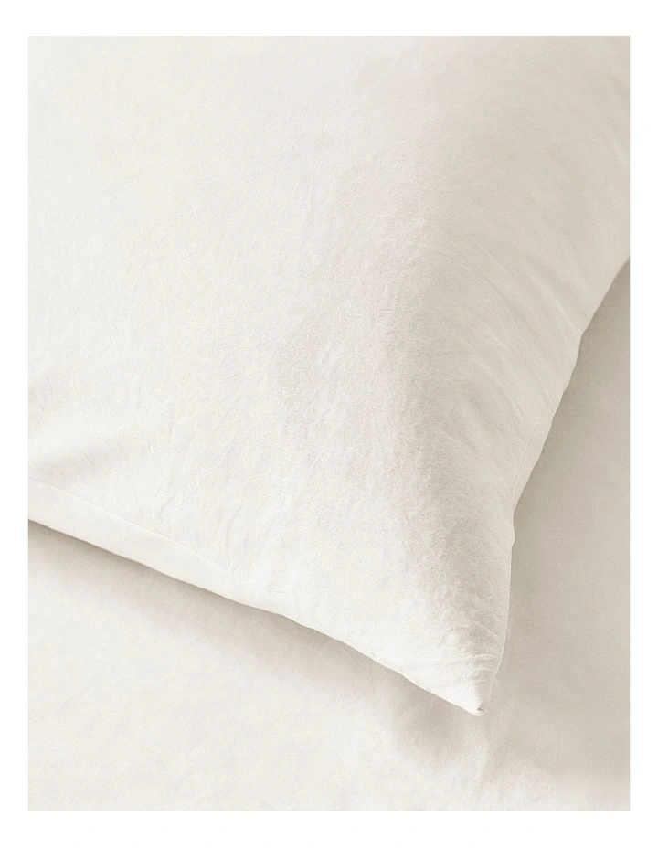 Bonnie Washed Cotton Sheet Set in White image 3