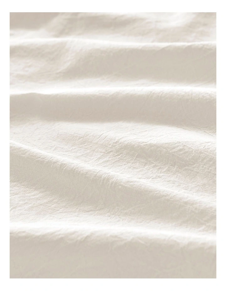Bonnie Washed Cotton Sheet Set in White image 5